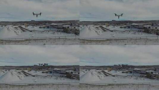 无人机拍摄商业领域的鸟瞰图高清在线视频素材下载