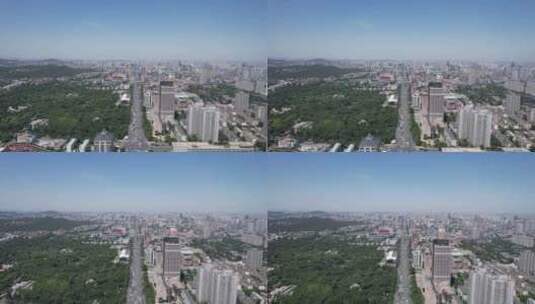 山东济南城市交通航拍高清在线视频素材下载