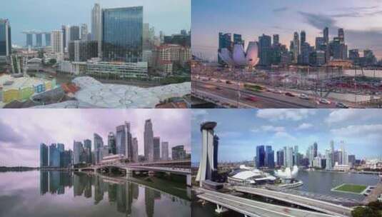 【合集】新加坡 城市风景 桥梁 天空高清在线视频素材下载