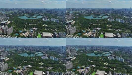 长沙烈士公园年嘉湖城市空镜高清在线视频素材下载