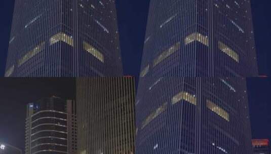 2023广州珠江新城建筑夜景高清在线视频素材下载