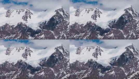 博格达峰的冰川高清在线视频素材下载