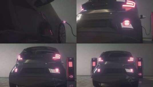 新能源汽车充电高清在线视频素材下载