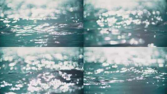 湖面光斑波光粼粼水面光波浪湖水高清在线视频素材下载