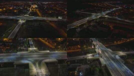 4K-城市夜景车流交通延时高清在线视频素材下载