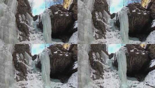 冰瀑冰川高清在线视频素材下载
