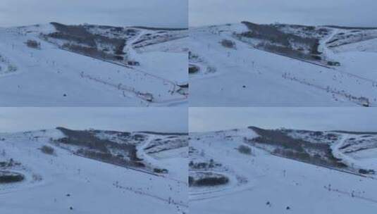 内蒙古牙克石凤凰山滑雪场高清在线视频素材下载