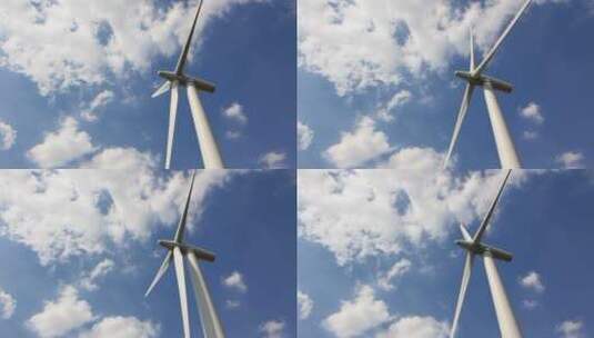 风力涡轮机特写高清在线视频素材下载