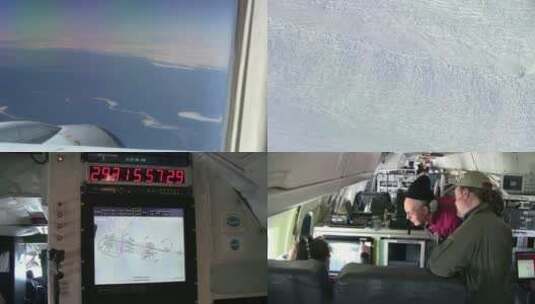 科学家研究极地的冰雪流失高清在线视频素材下载