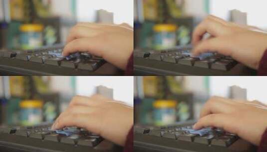 白领文员用键盘鼠标办公 (7)高清在线视频素材下载