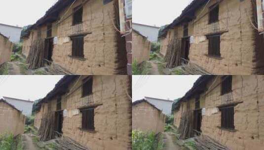 湘南农村老房子旧居泥墙2高清在线视频素材下载