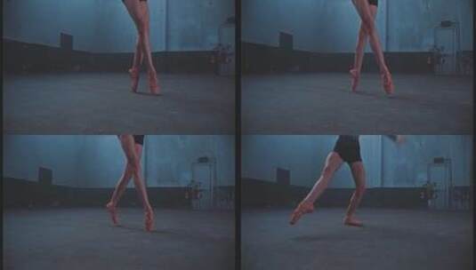 女孩练习芭蕾舞高清在线视频素材下载