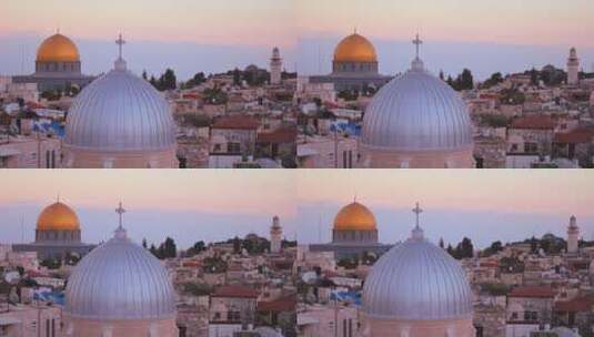 基督教堂和清真寺的圆顶建筑高清在线视频素材下载