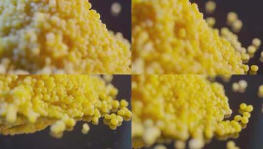【镜头合集】黄米小米粮食粗粮高清在线视频素材下载
