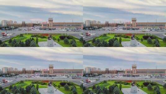 齐齐哈尔市火车站高清在线视频素材下载