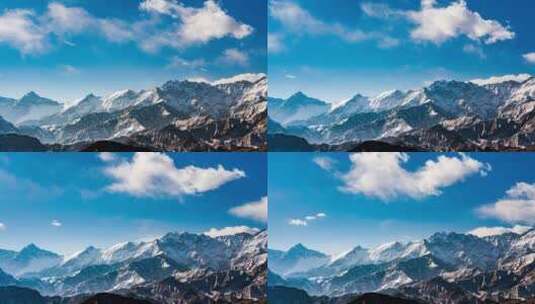 新疆雪山延时素材1高清在线视频素材下载