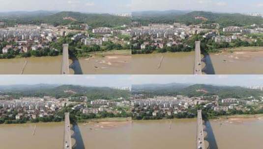 航拍江西赣州河东大桥高清在线视频素材下载