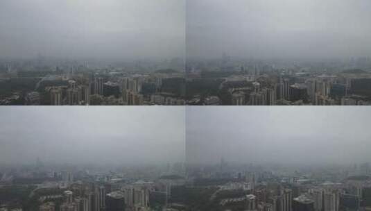 雾霾下的城市高清在线视频素材下载