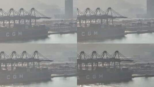 盐田 盐田码头 码头 货柜 海运高清在线视频素材下载