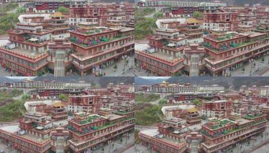 西藏城市航拍高清在线视频素材下载
