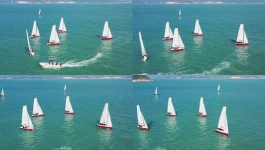 帆船出海游玩高清在线视频素材下载