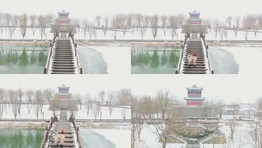 霸州雪景高清在线视频素材下载