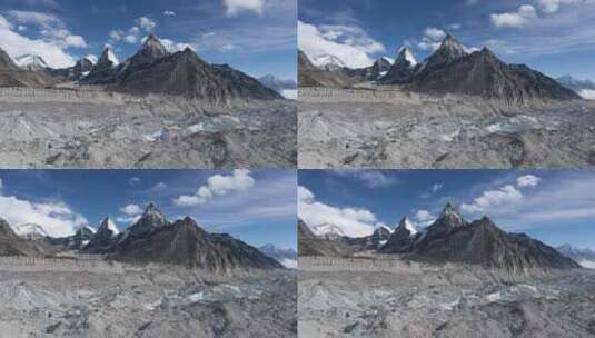 尼泊尔EBC金字塔山峰延时高清在线视频素材下载