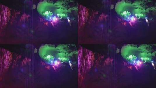 洞穴内的暗河高清在线视频素材下载