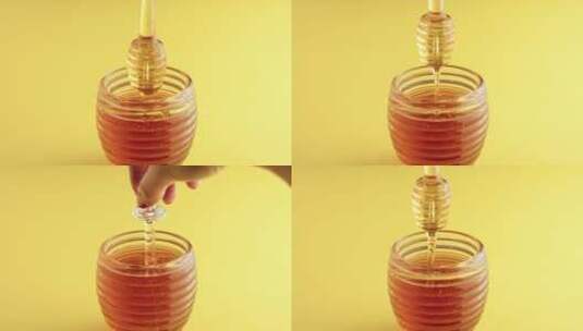 搅拌蜂蜜高清在线视频素材下载