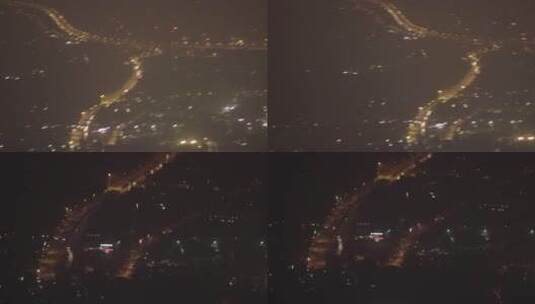 城市上空夜景高清在线视频素材下载