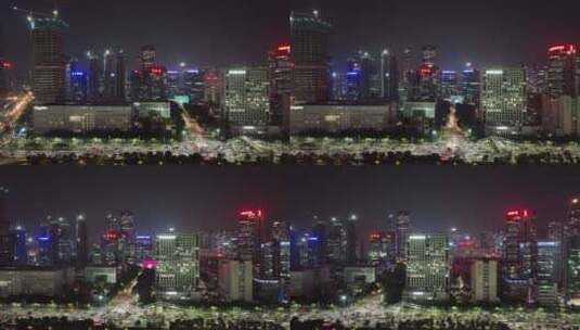4K深圳南山区高新产业园夜景航拍高清在线视频素材下载