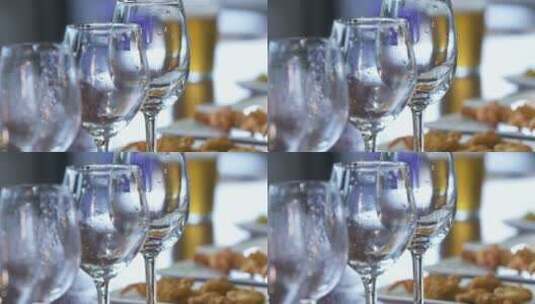 欧洲酒吧  高脚杯滴水珠高清在线视频素材下载