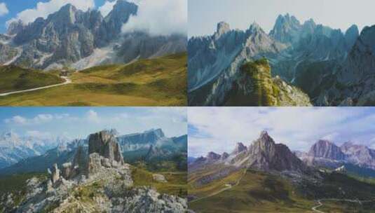 新疆山脉航拍高清在线视频素材下载