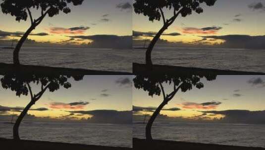 毛伊岛日落景观高清在线视频素材下载