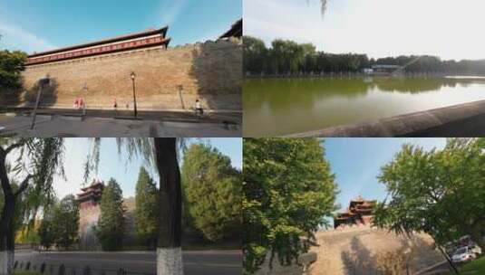 故宫城墙 护城河高清在线视频素材下载