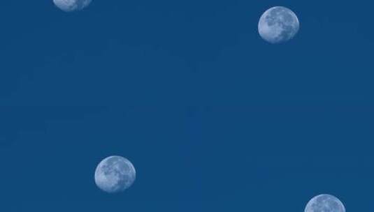月亮延时4K 克莱因蓝高清在线视频素材下载