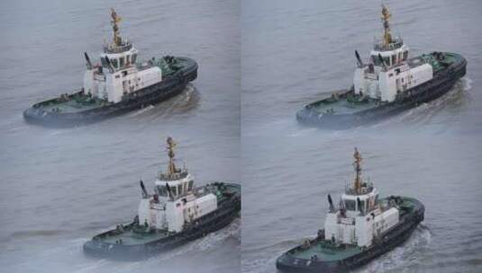 宁波港口 拖船高清在线视频素材下载