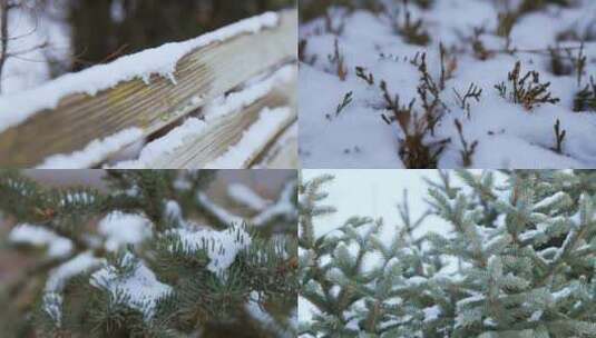 下雪积雪雪景空镜视频合集高清在线视频素材下载