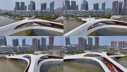 4K航拍广州南沙聚星桥4高清在线视频素材下载