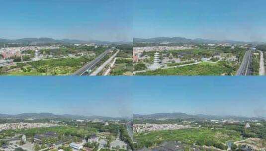 惠来县东港公园航拍广东省揭阳市东港镇风景高清在线视频素材下载