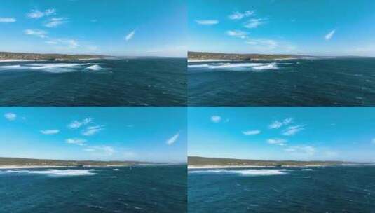西澳大利亚州格纳拉布海滩与风筝冲浪者的鸟高清在线视频素材下载