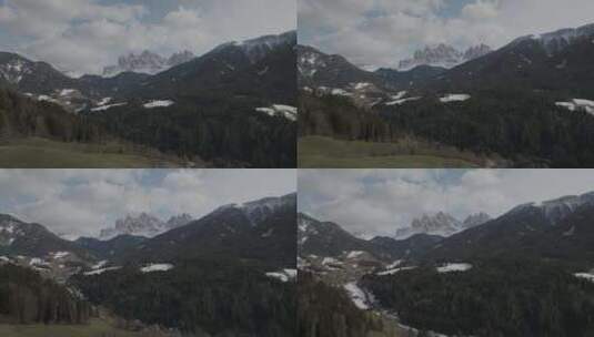 Val di Funes、阿尔卑斯山、白高清在线视频素材下载