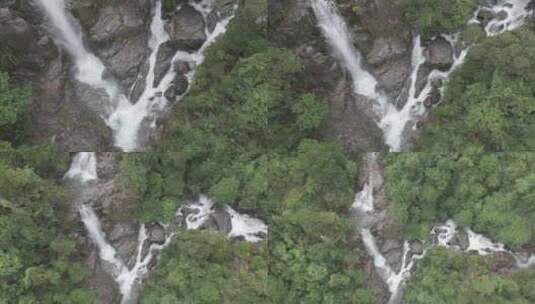 瀑布水流山泉水大自然自然风景自然风光高清在线视频素材下载