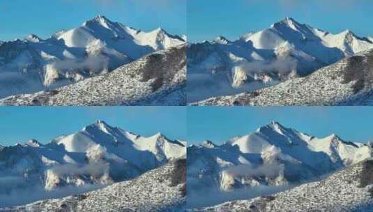 航拍雪山高清在线视频素材下载