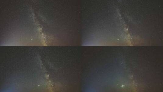 夜空中闪烁的星星。天空中行星土星和木星的高清在线视频素材下载