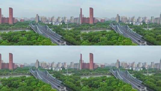 金匮大桥 京杭大运河 无锡段 无锡夜转日高清在线视频素材下载