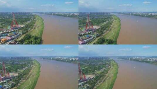 中国湘潭城市建筑航拍高清在线视频素材下载