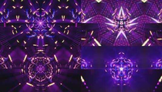 环状紫色闪烁图案电影背景高清在线视频素材下载