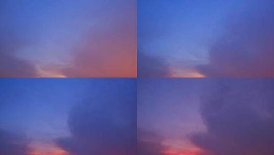 延时视频捕捉日落天空，延时镜头。高清在线视频素材下载