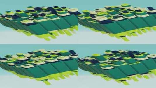 一块弹跳方管的3D动画高清在线视频素材下载